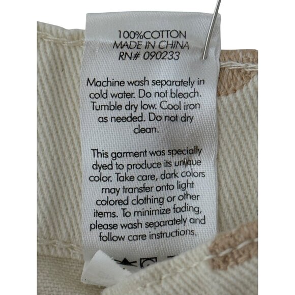 PacSun Womens Shorts Mushroom Print Demin Cream Brown Size XS - Picture 7 of 7